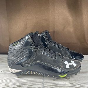 Under Armour Clutch Fit Triple Black Football Cleats Shoe Mens 12